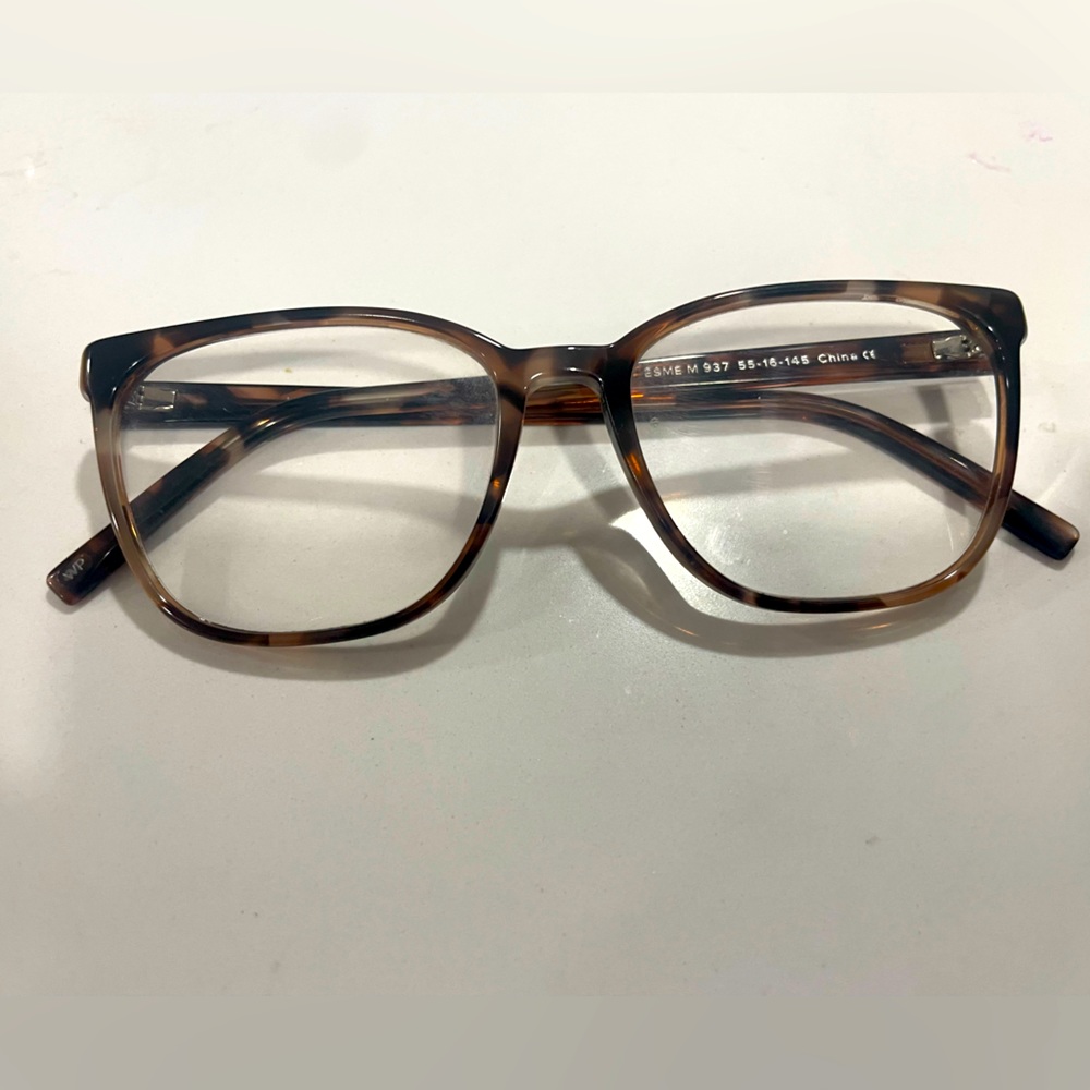 Warby Parker Prescription Esme Glasses +.75 right eye and +1.25 left eye